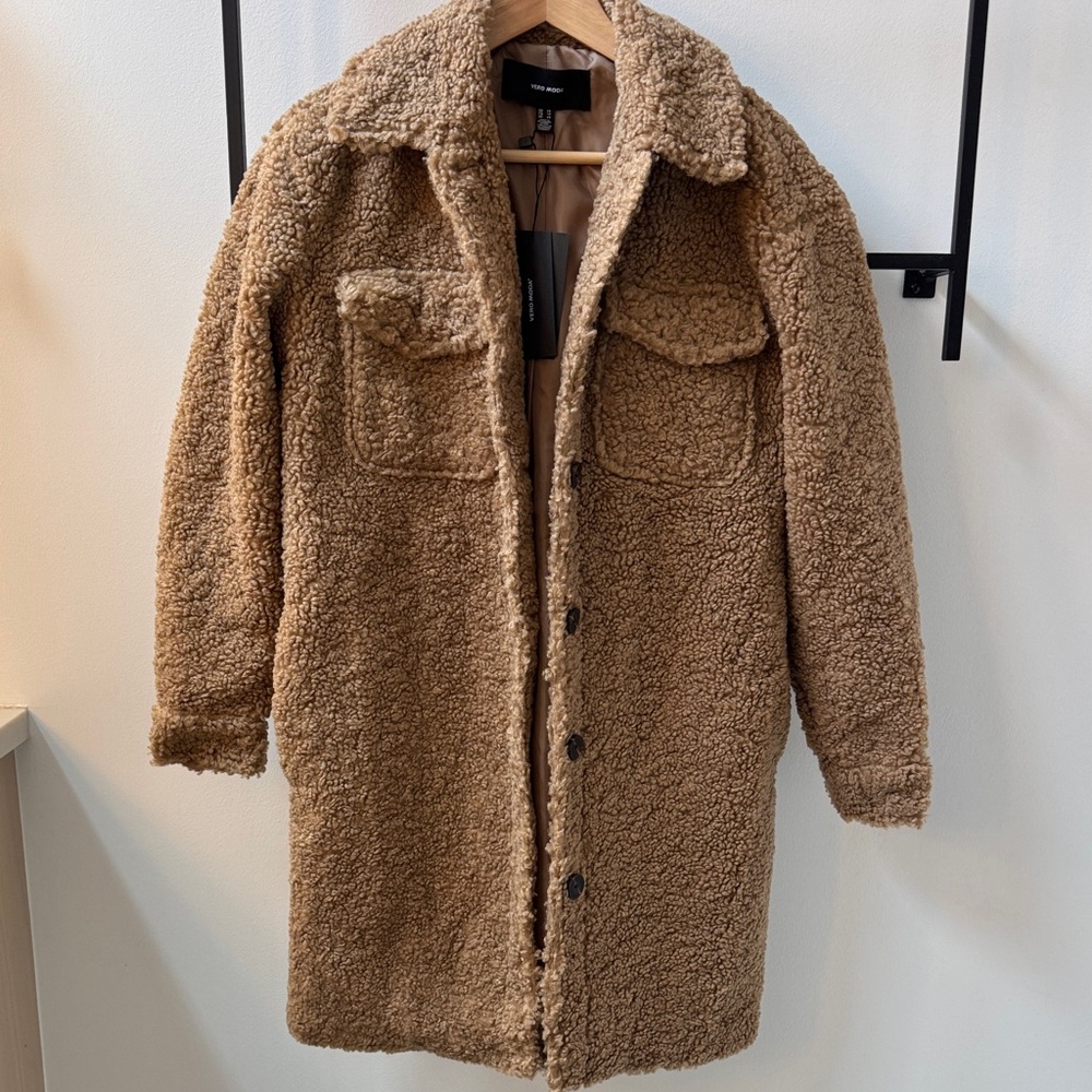 Vero Moda Tan Faux Fur Jacket